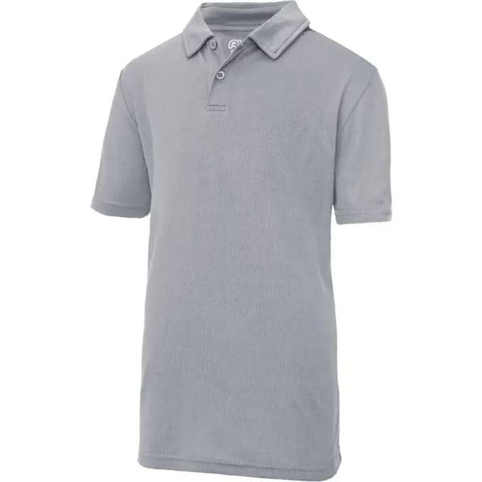 Just Cool - Cool Kinder Polo - Heather Grey (Solid) maat 5/6 (S)