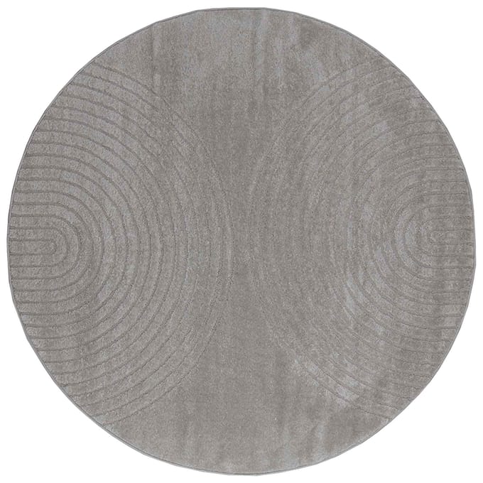 vidaXL - Binnen - kleed - GALATI - Grijs - Ø - 200 - CM - Polyester