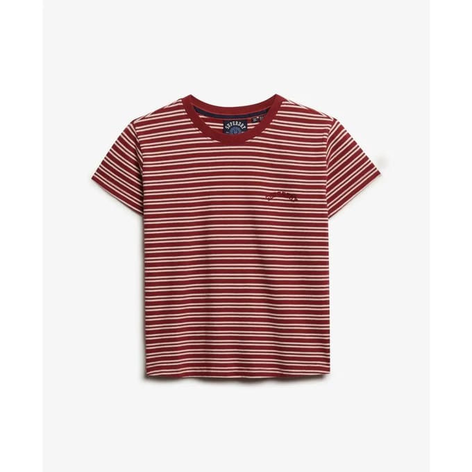 Superdry - Essential Logo Gestreept T-shirt Slanke Pasvorm - Dames - T-shirts
