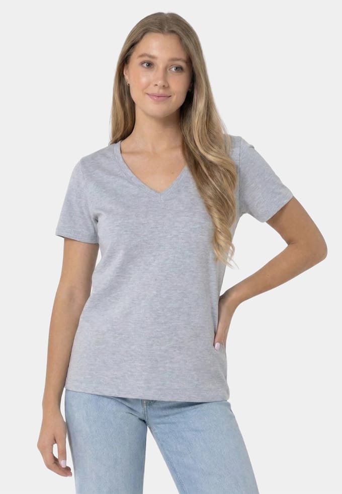V-neck Premium T-shirt GRIJS