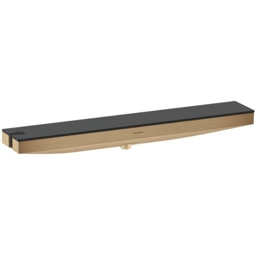 Hansgrohe Rainfinity - Wandaansluitbocht met houder en plank, geborsteld brons 26843140