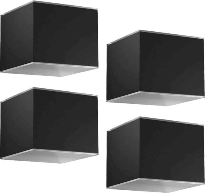 Solar wandlampen set - Design - Antracietgrijs - Up downlight - 4 stuks