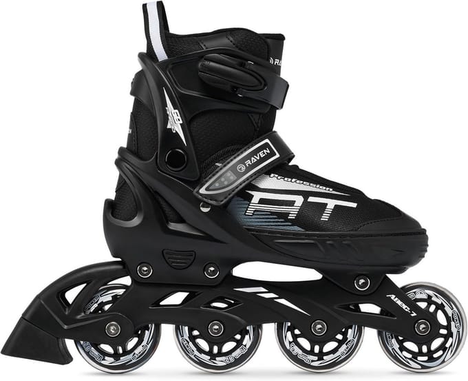 Verstelbare Inline Skates Zwart - Stevig Composiet Chassis met ABEC-7 Lagers