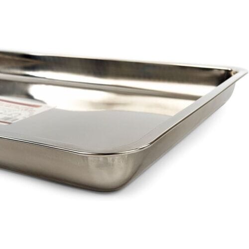 HBM RVS Olie Lekplaat, Lekbak, Olie Opvangschaal 600 x 400 x 48 mm.