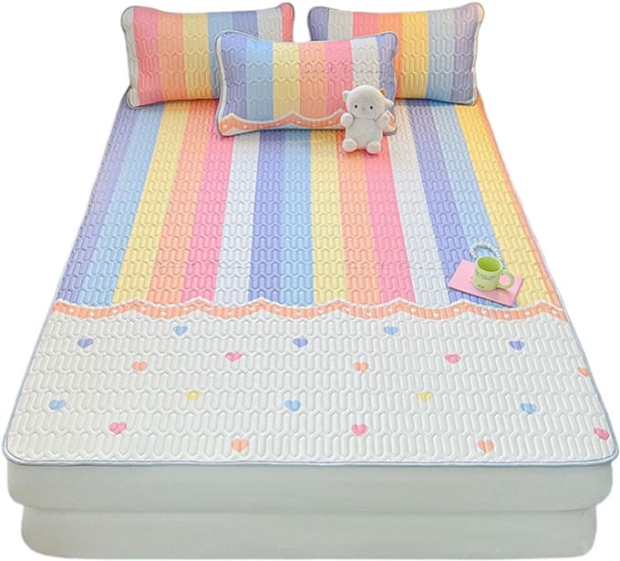 Jojoy - Kinderbeddengoed Set - Regenboog Dekbedovertrek - Beddengoedset - Rainbow Thema - DUODREAM