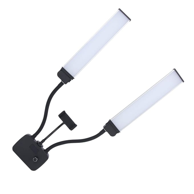 Dubbele Armen Beauty Light 45W Dimbare Dubbele Arm Invullicht met Afstandsbediening voor Selfie US Plug white