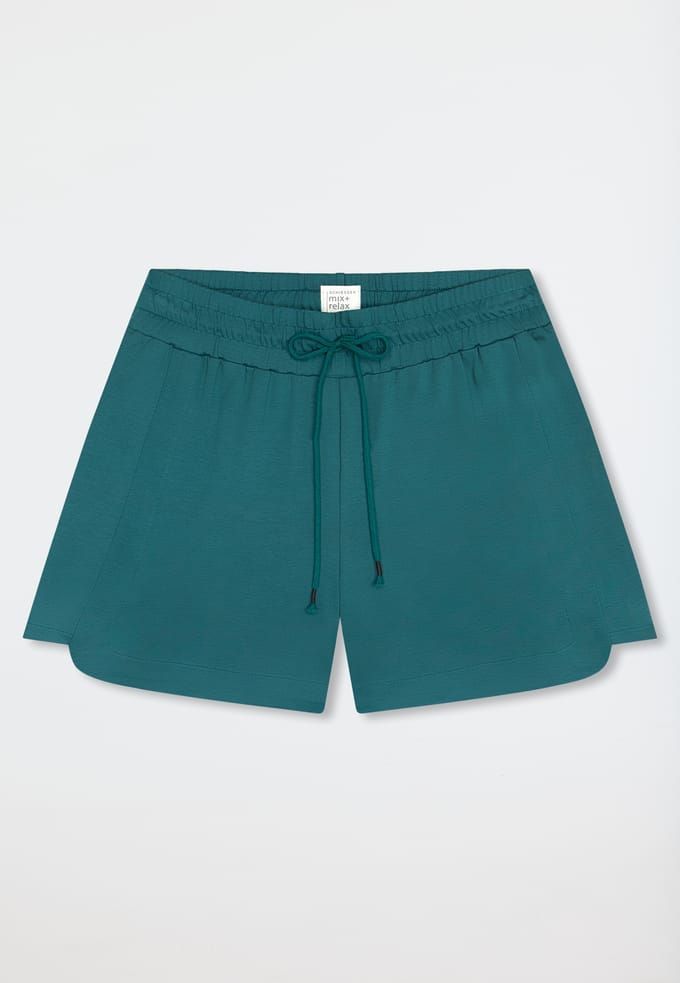 Korte broek van gemerceriseerd interlock, groen - Mix+ Relax 38