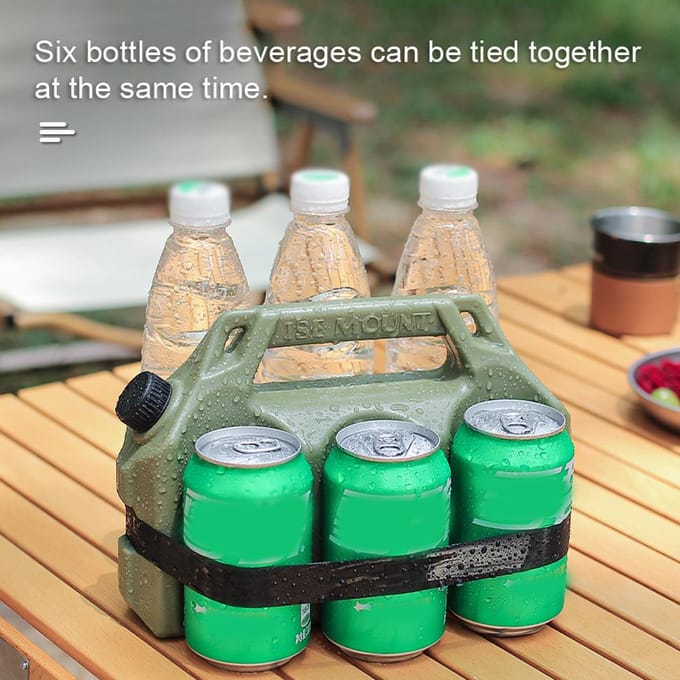 Outdoor IcePack Herbruikbare Draagbare Vriezer Drank Behoud Versheid Koeler Camping Picknick Groot kaki