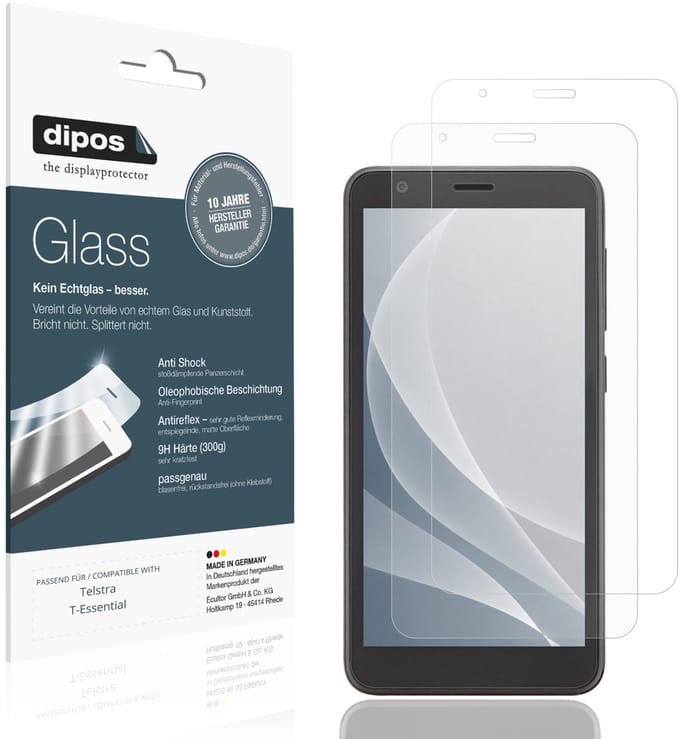 dipos – 2x Matte Pantserfolie geschikt voor Telstra T-Essential | 9H Screenprotector