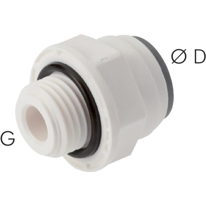 1/2'' x G1/2'' POM Insteekfitting Buitendraad EPDM [2 Stuks]