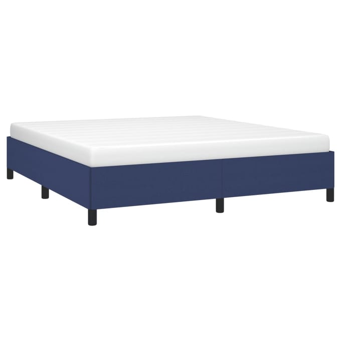 vidaXL - Bedframe - zonder - matras - stof - blauw - 160x200 - cm