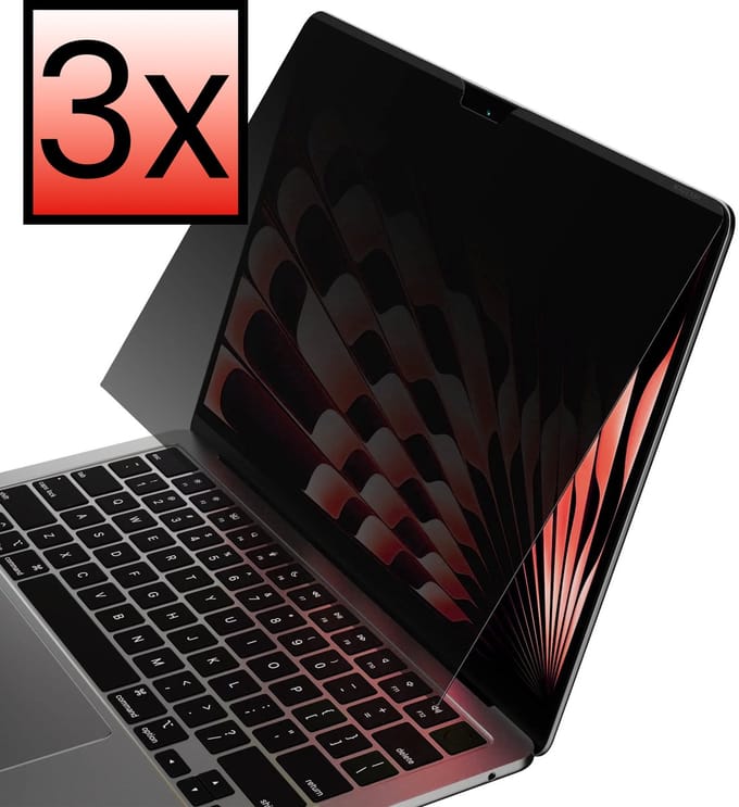 Screenprotector Geschikt voor Apple MacBook Air 15.3 inch Screenprotector Privacy 360 Graden Scherm Display Cover - 3 PACK