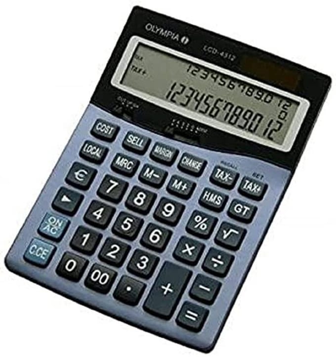 Rekenmachine LCD met Zonnecel en Geheugenfunctie