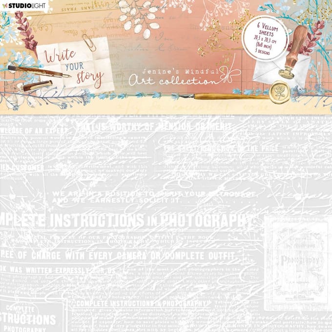 Studio Light Write Your Story Vellum Sheets Letter, Newspa