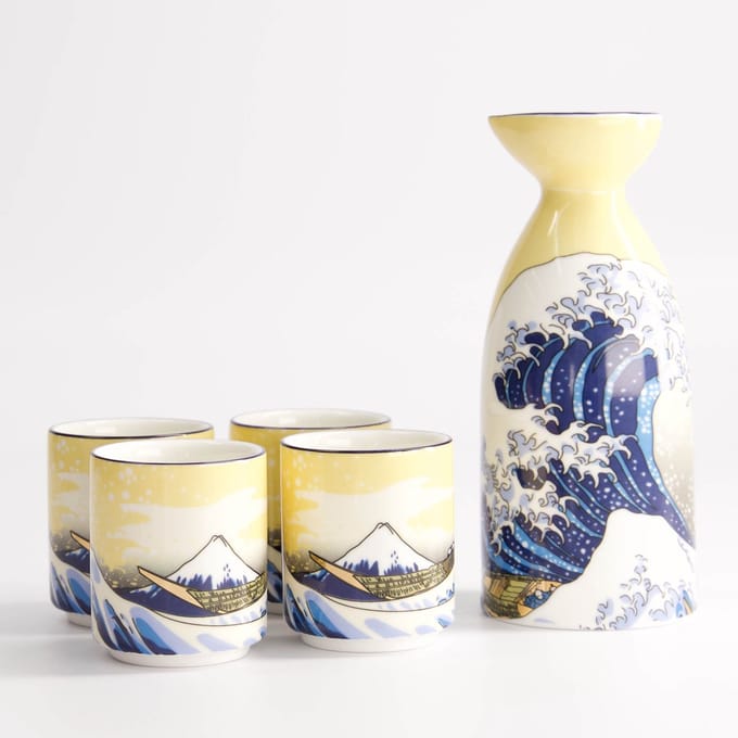 Tokyo Design Studio - Kawaii - Hokusai - Sake Set 1:4 - 120/50ML