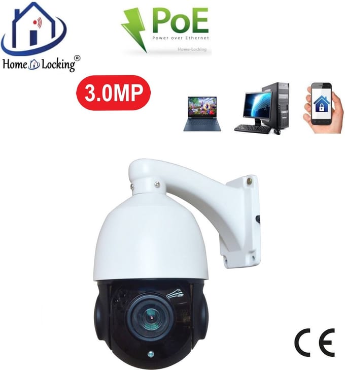 Home-Locking POE PTZ IP-camera met bewegingsdetectie 3.0MP. C-1264
