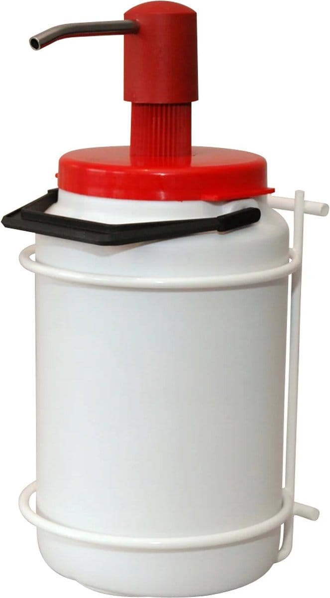 Garagezeep dispenserpomp + Wandhouder - voor de 3 kg pot