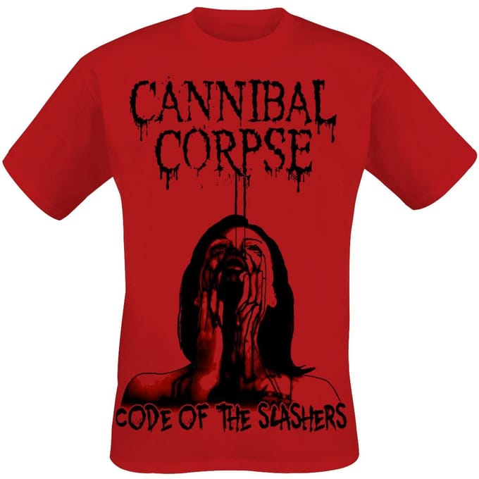 Cannibal Corpse T-shirt - Code Of Slashers - S tot XXL - voor Mannen - rood