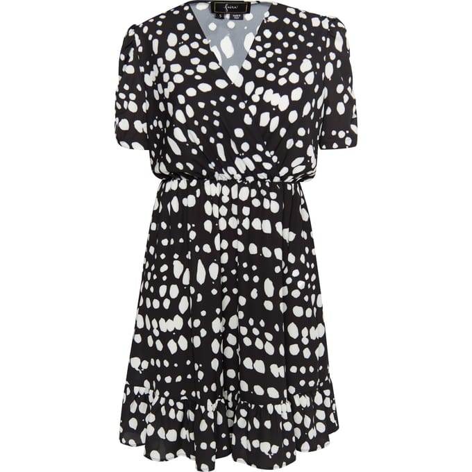 Faina Jurk Dames zwart wit