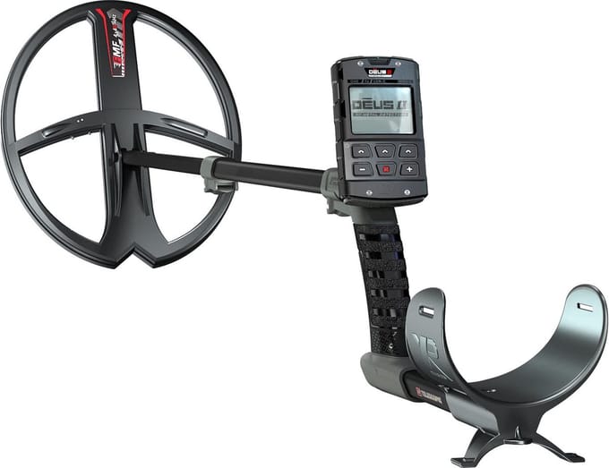 XP Deus 2, met 34x28 zoekschijf, Professionele Metaaldetector Waterdicht, oplaadbaar, vouwbaar, Draadloos