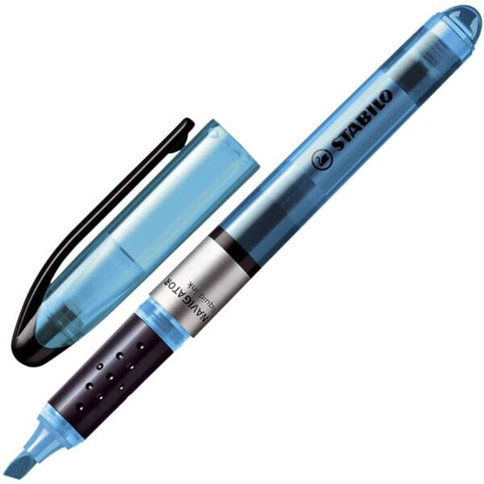 STABILO NAVIGATOR - Markeerstift - Markeert Tot De Laatste Druppel - Blauw - per stuk