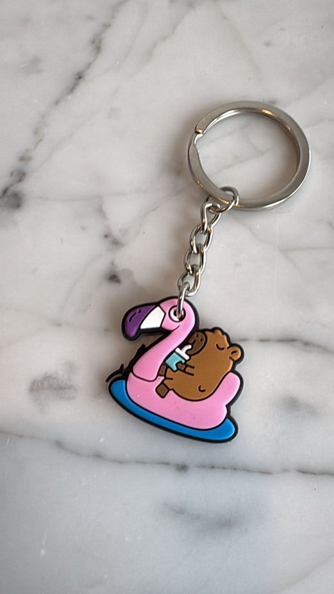 Akyol Capybara Sleutelhanger – Schattig Knaagdier - Accessoire – Capybara Cadeau - capybara sleutelhanger - knaagdier
