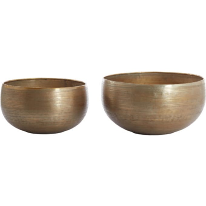Light & Living - Schaal YARO - Ø53x28.5cm - Goud - Set van 2