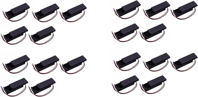 Batterijhouder Set - AAA Houders - Elektronica Projecten - Met Kabel - 20 Stuks - Zwart