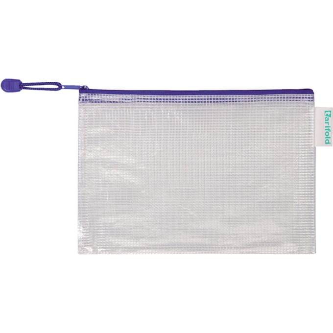 Opbergtas Tarifold met rits 235x165mm PVC blauw