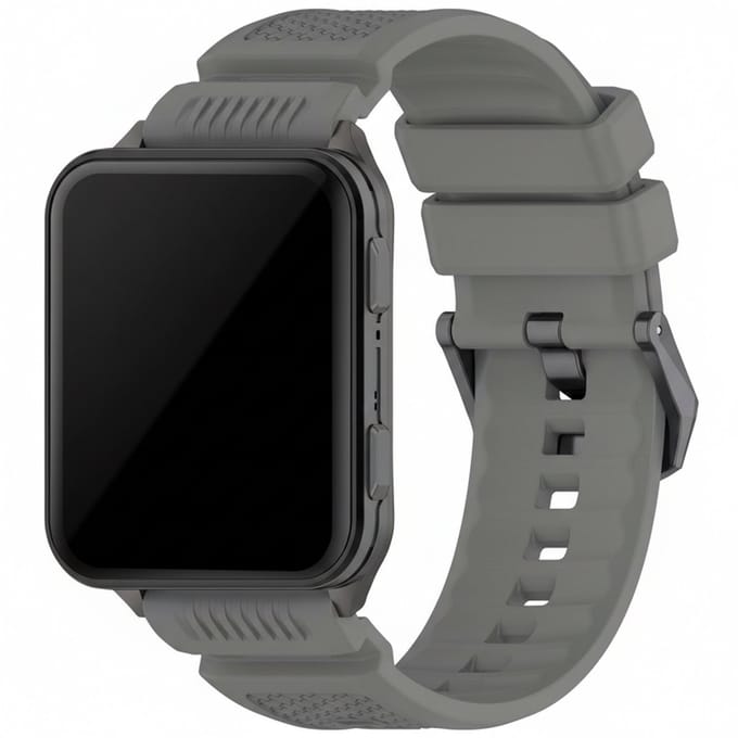 Siliconen bandje - geschikt voor Garmin Venu X1 - gespsluiting - grijs