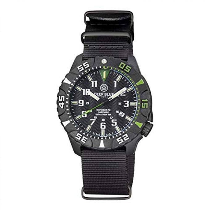 Deep Blue Daynight Diver Tritium Green