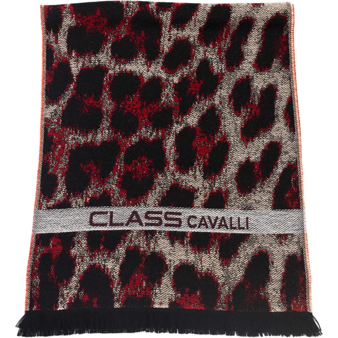 Cavalli Class Mannen Bordeau Wollen Sjaal