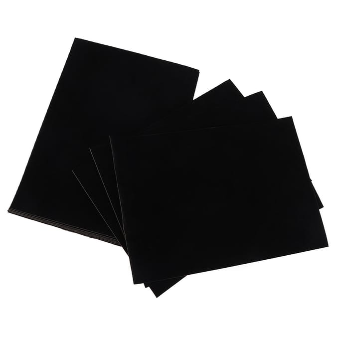 10 stuks Zelfklevend Zwart Sieradendoos Pluisvoering Plakdoek Accessoire black