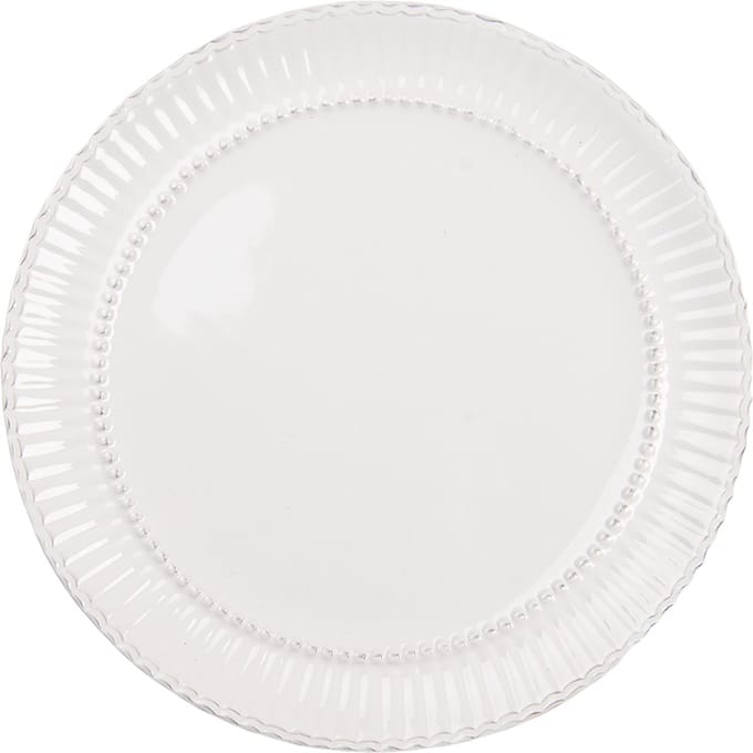 Clayre & Eef Dinerbord Ø 27 cm Wit Dolomiet
