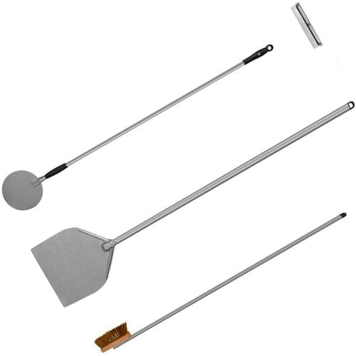 GGM Gastro (SET) Pizzaofenschaufeln - mit Pizzaofenbürste Zilver