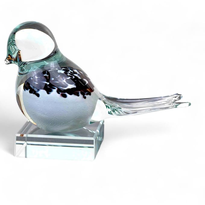 Loranto - Mini urn - Vogel Wit/Zwarte Stippen - Kleine Urn - Vogel Urn