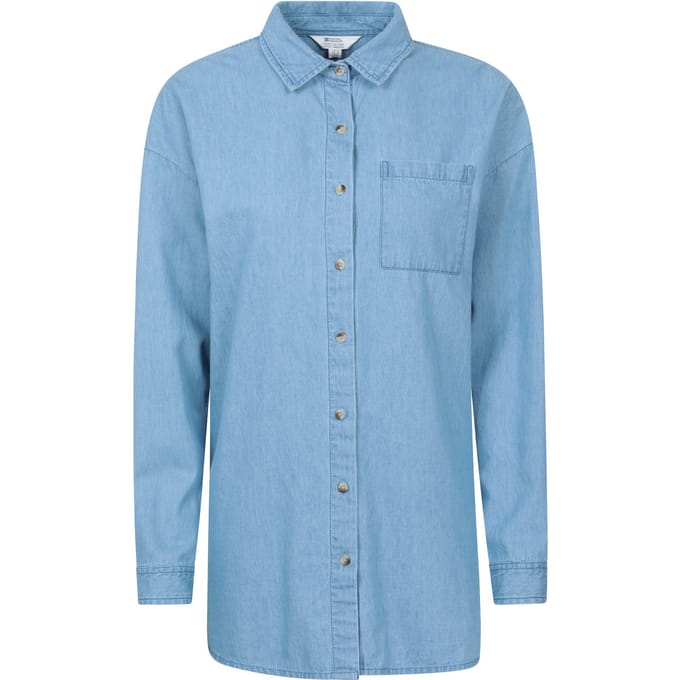 Mountain Warehouse Dames Santiago Oversized Shirt (Lichtblauw)
