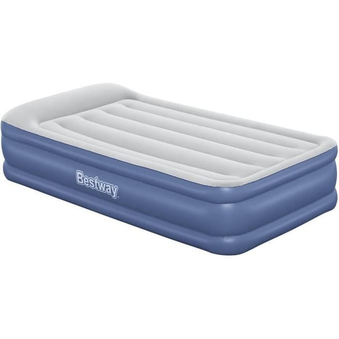 Opblaasbaar bed - BESTWAY - 67628 - 1 persoons - 191 x 97 x 46 cm, ingebouwde elektrische pomp, bedframe