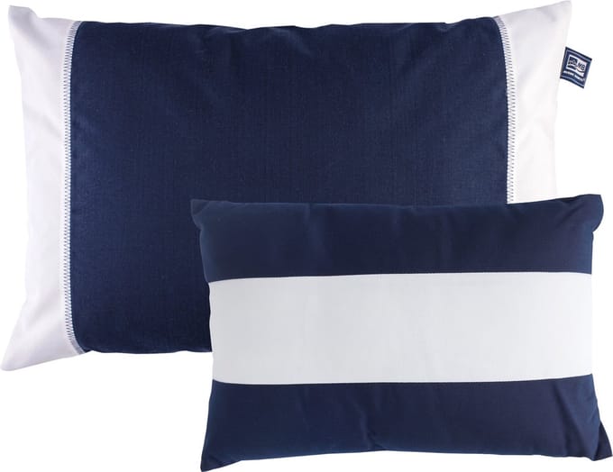 Marine Business Waterproof donkerblauwe witte Kussens - 2 stuks