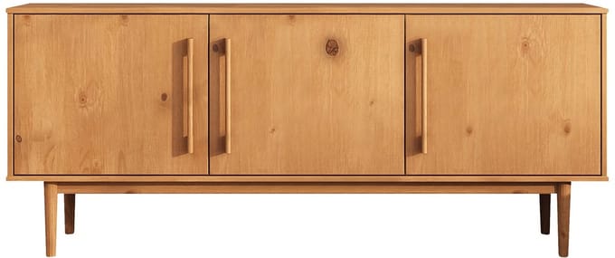Sideboard TECCA 170 cm met 3 deuren van massief hout – eiken afwerking
