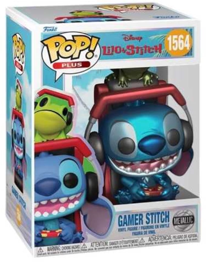 Funko Pop! Plus Disney: Lilo & Stitch - Gamer Stitch (Metallic) #1564