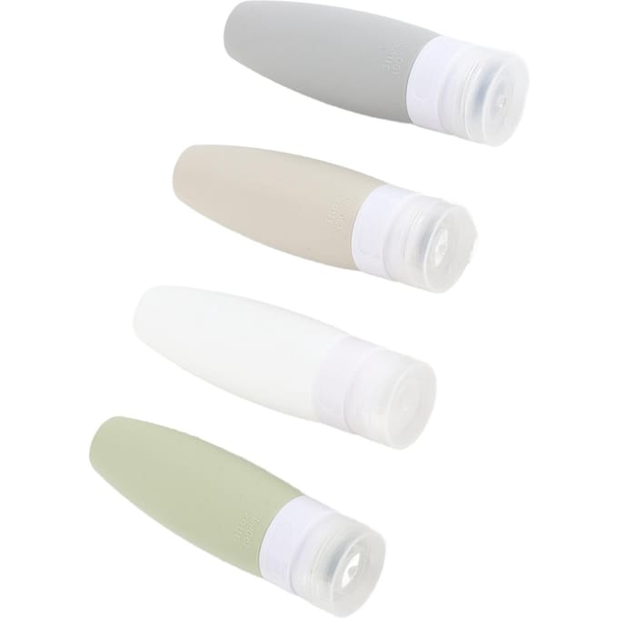 Lege Dispenserfles Siliconen Herbruikbare Container Shampoo Douchegel Reisflesje 90ml white