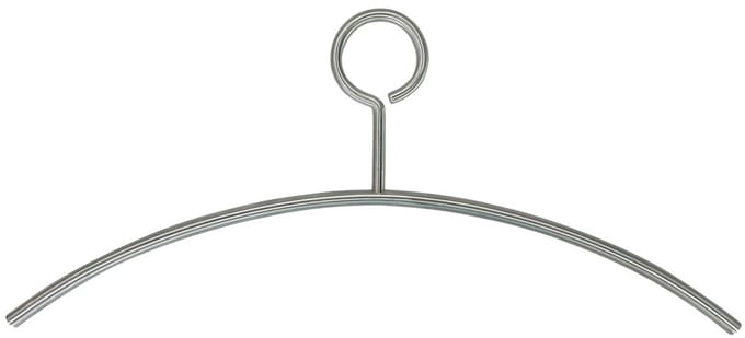 Kledinghanger RVS massief met dicht oog - Anti diefstal - Roestvrij staal geborsteld