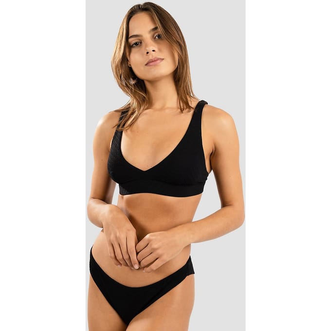 Rip Curl Custom Rib Halter Bikini Top zwart