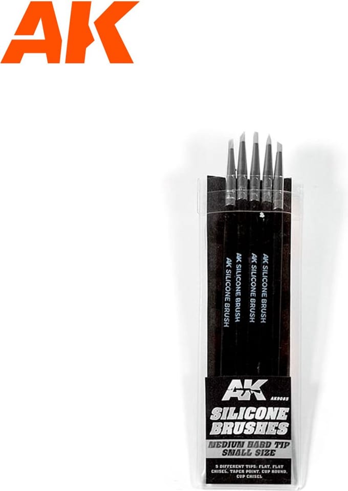 AK Silicone Brushes Medium Tip Small Size