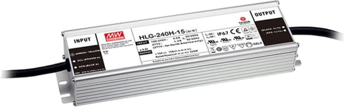 Mean Well HLG-240H-12 LED-driver, LED-transformator Constante spanning, Constante stroomsterkte 192 W 16 A 12 V/DC PFC-
