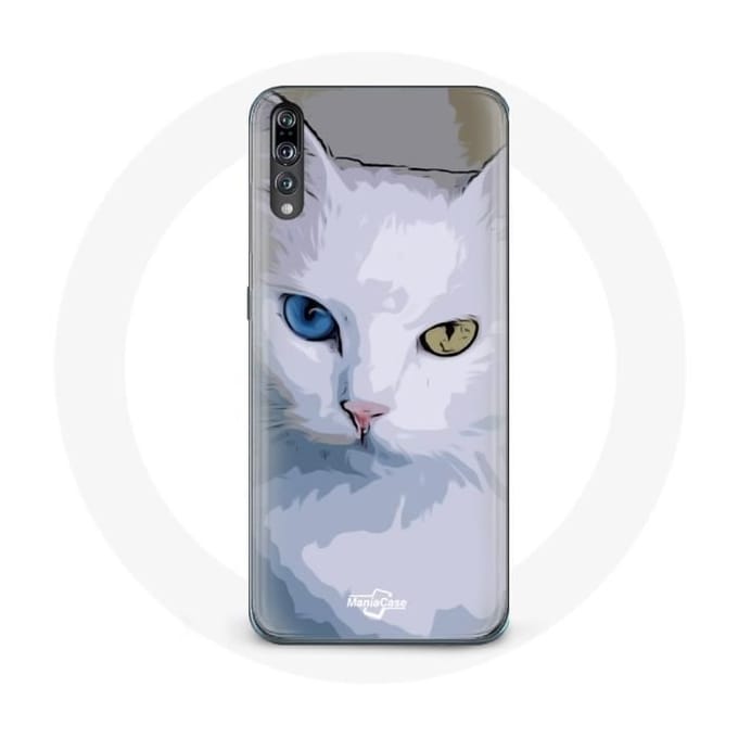Coque pour Huawei P20 Turc de van Chat oeil bleu et oeil jaune