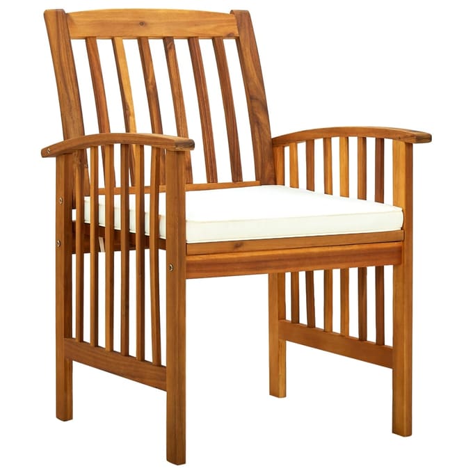 vidaXL - Tuinstoelen - 8 - stuks - met - kussens, - massief - acaciahout
