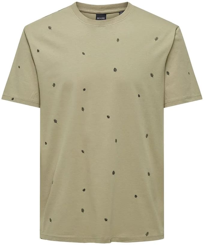 Only & Sons Dave Reg T-shirt Met Korte Mouwen Beige 2XL Man