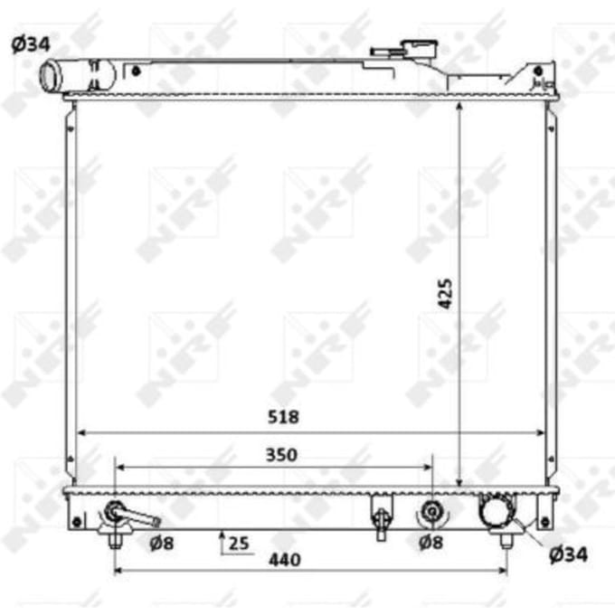 Radiator, motorkoeling NRF 53912